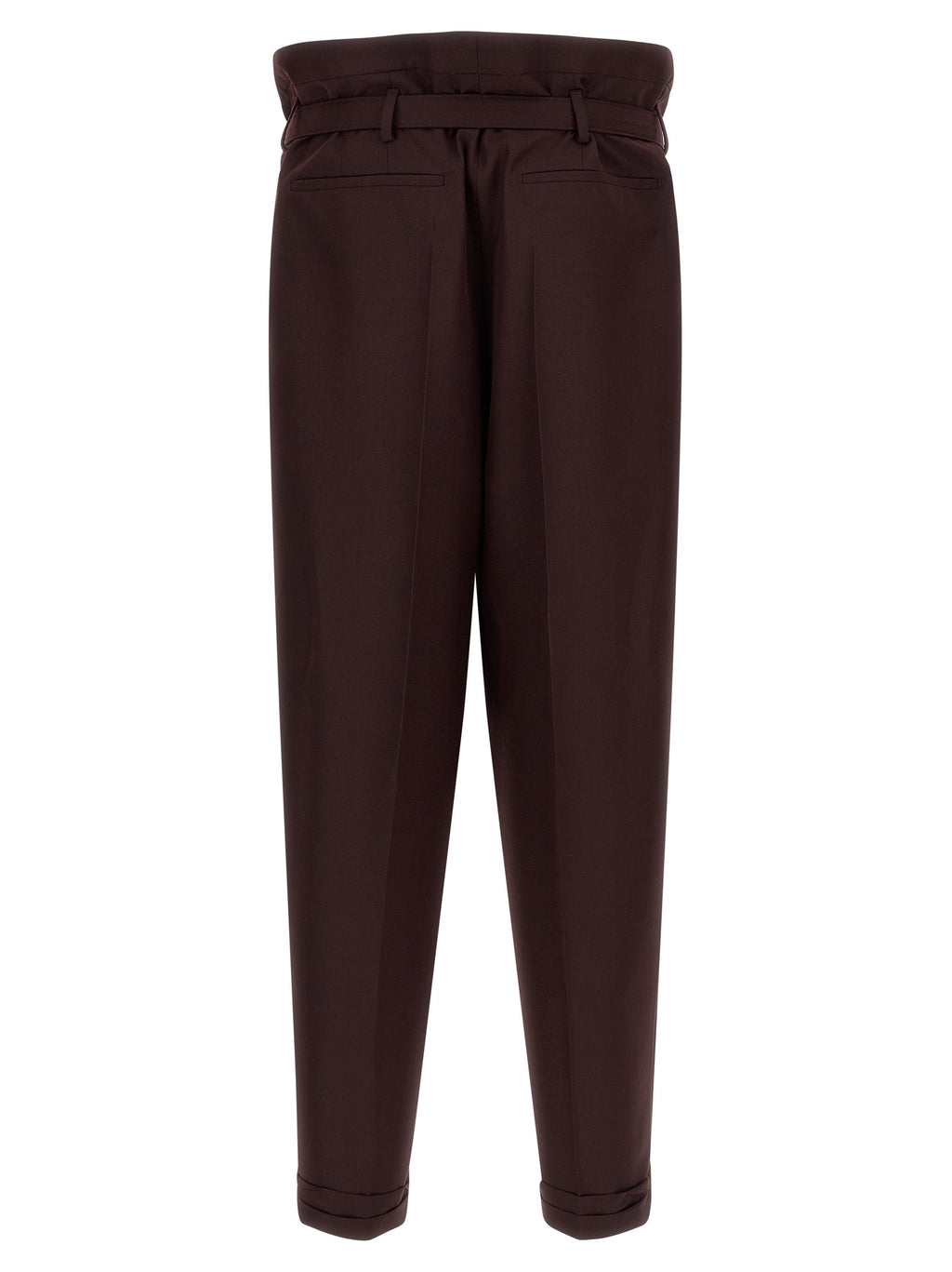 Purple Wool Casual Pants