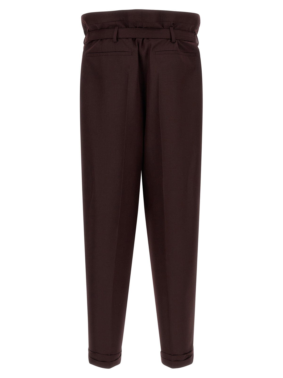 Purple Wool Casual Pants