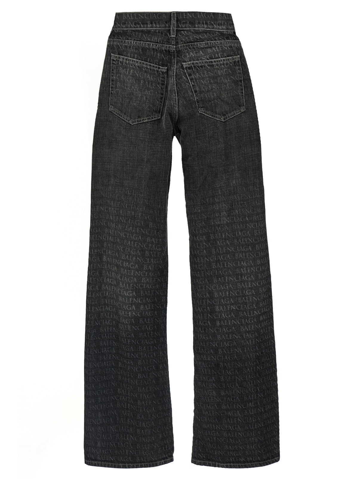 Black Cotton Flared Jeans