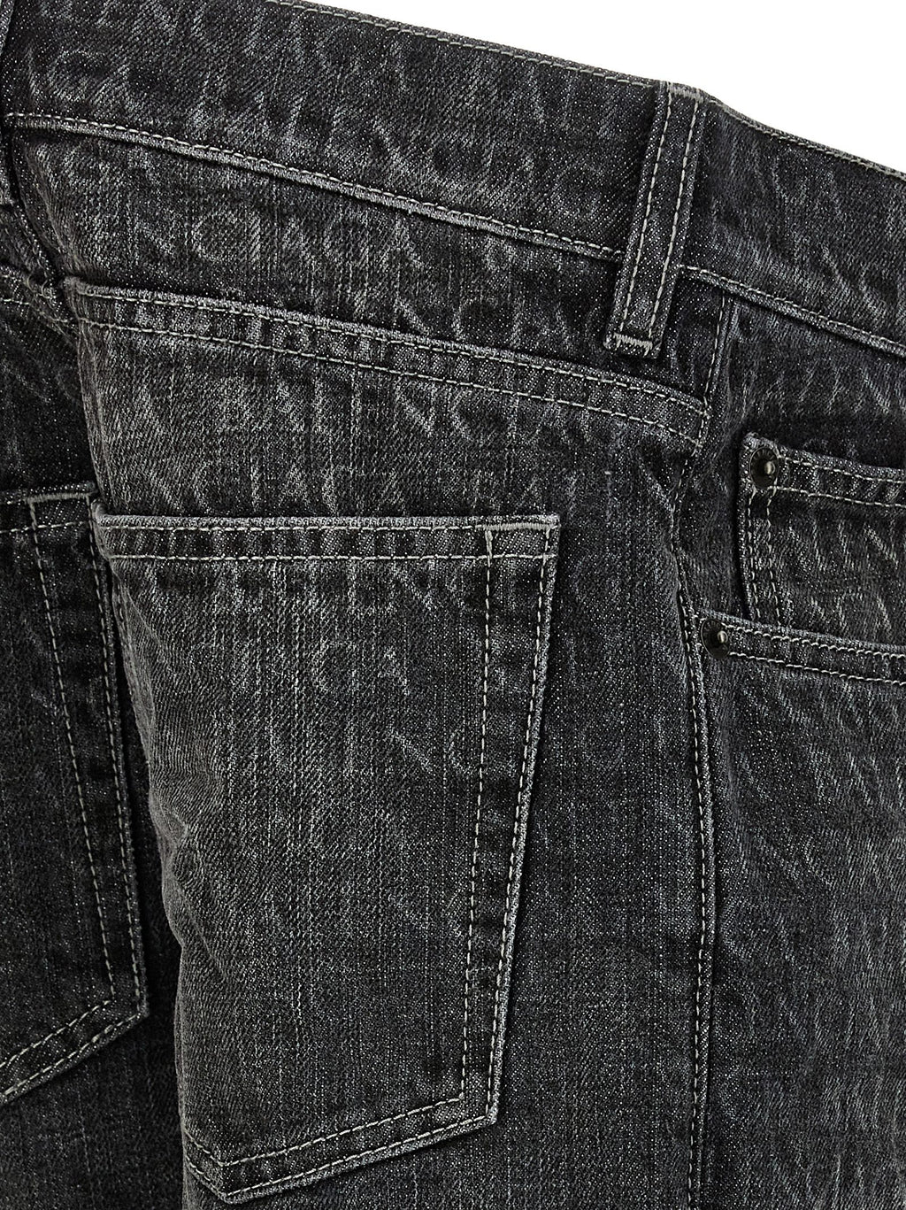 Black Cotton Flared Jeans