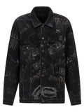 Black Cotton Denim Jacket