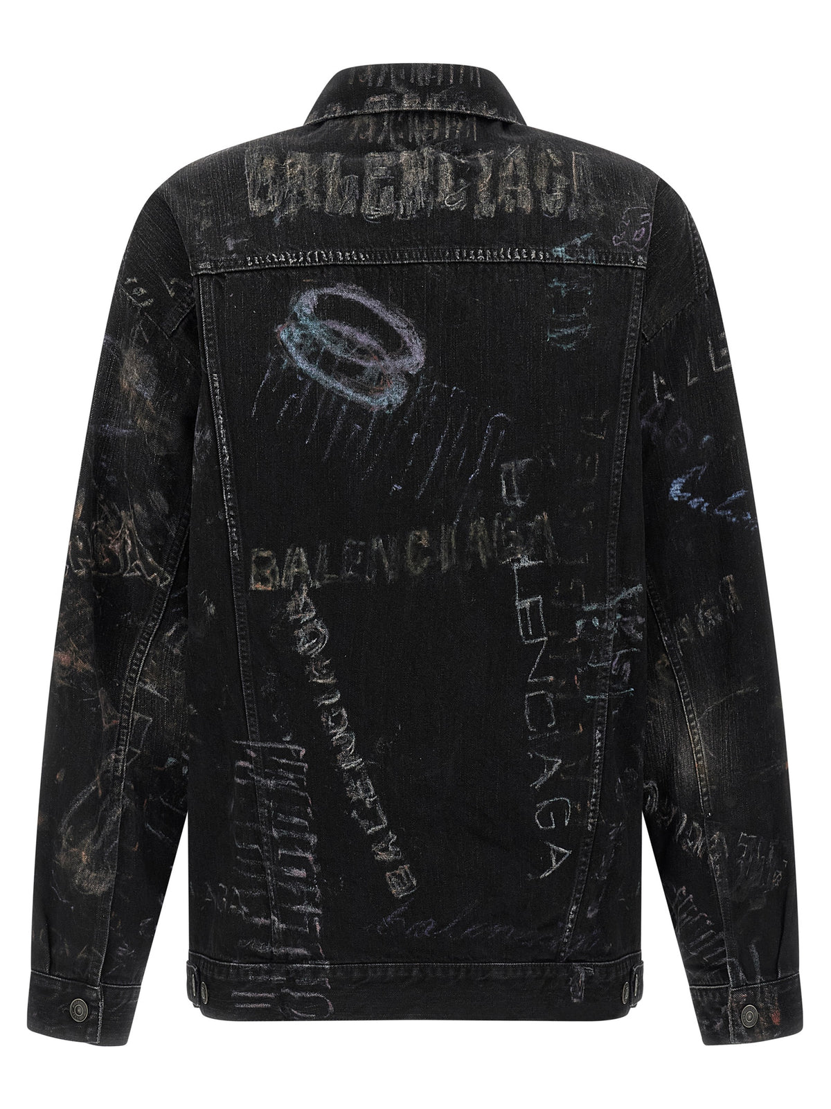 Black Cotton Denim Jacket