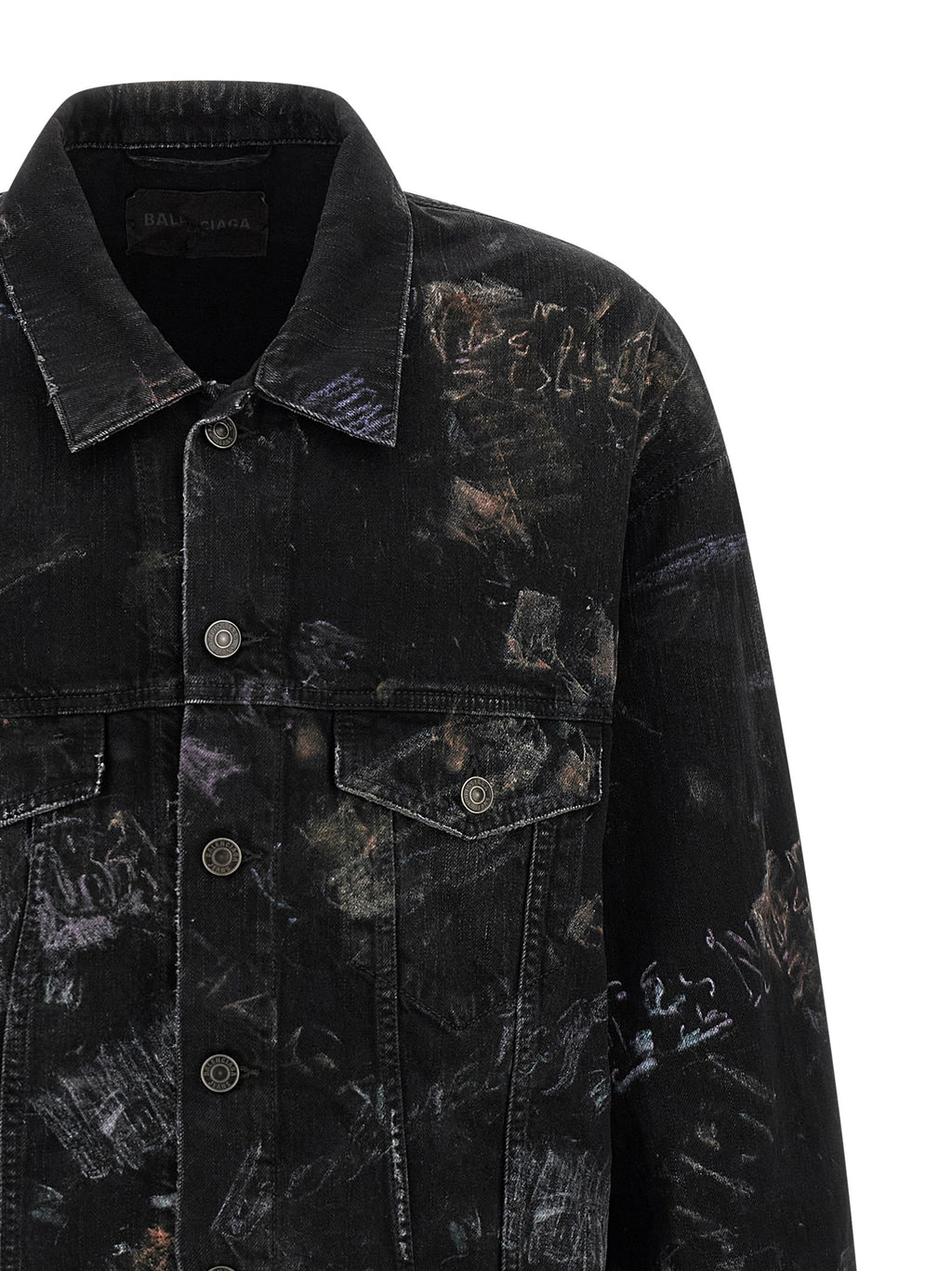 Black Cotton Denim Jacket
