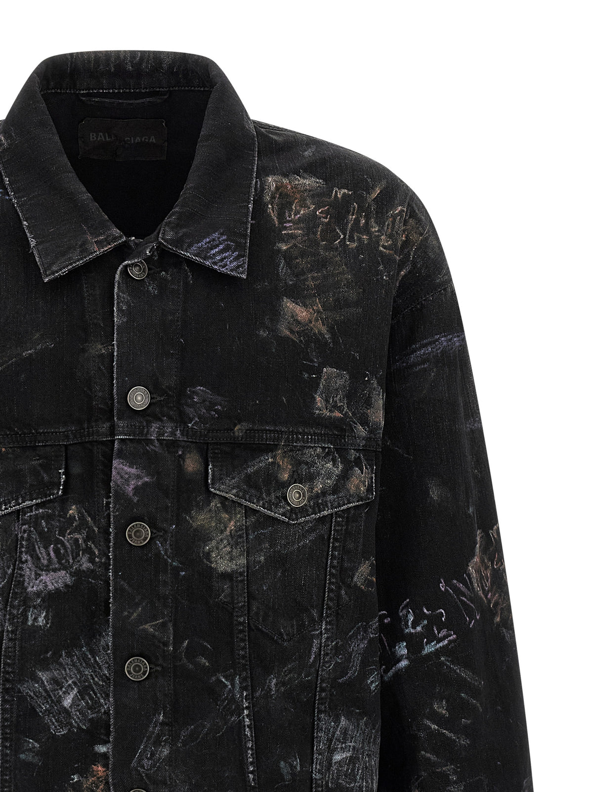 Black Cotton Denim Jacket