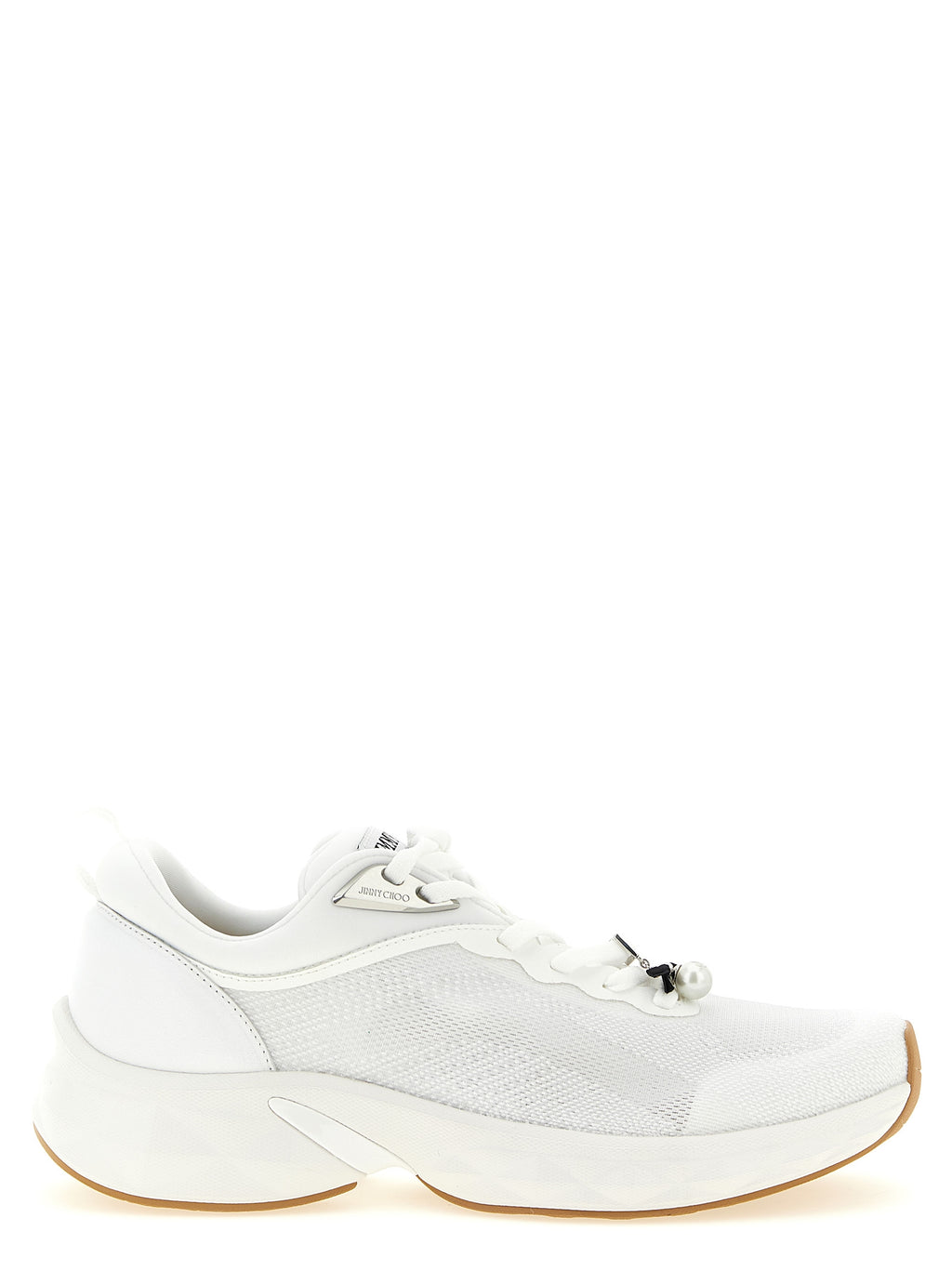 White Tencel Athletic Sneakers