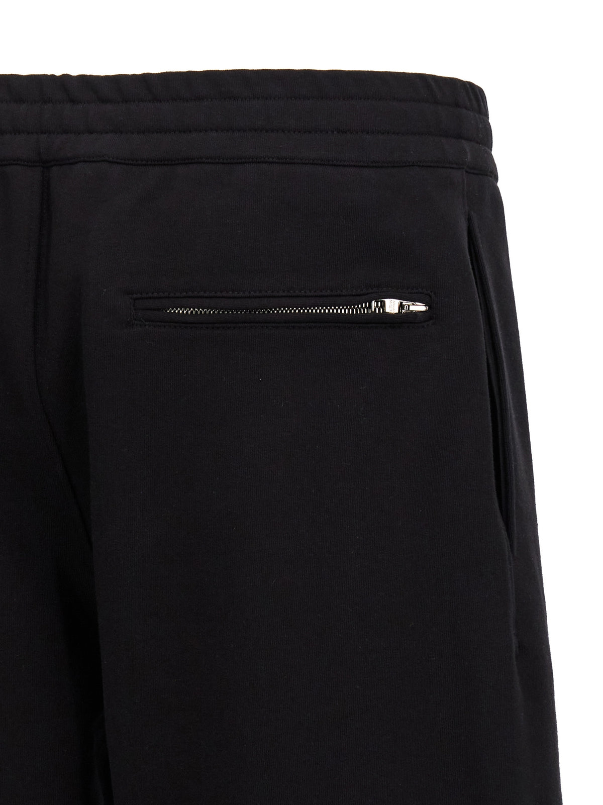 Black Cotton Bermuda Shorts