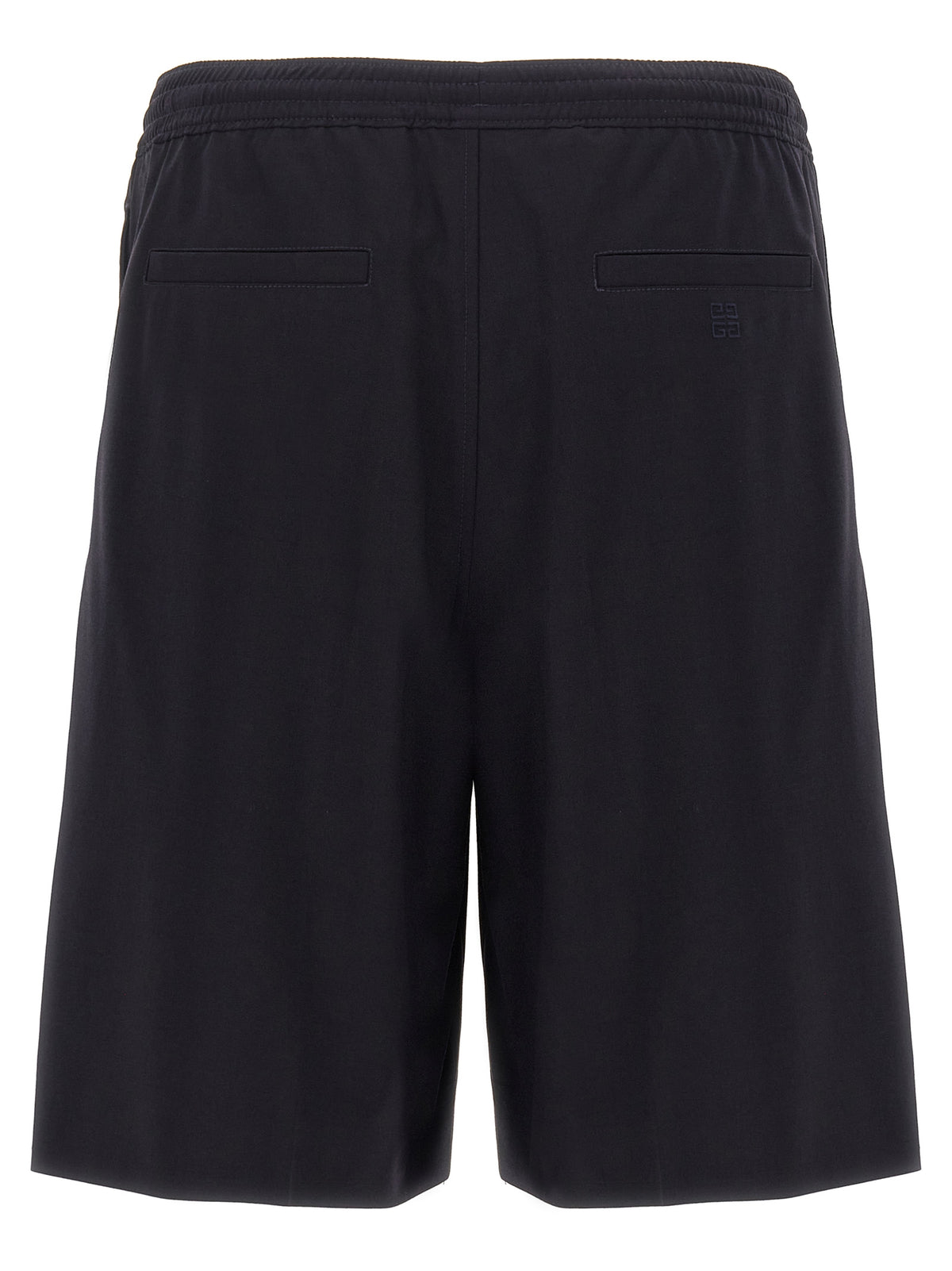 Blue Elastane Bermuda Shorts