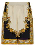 Multicolor Silk Bermuda Shorts