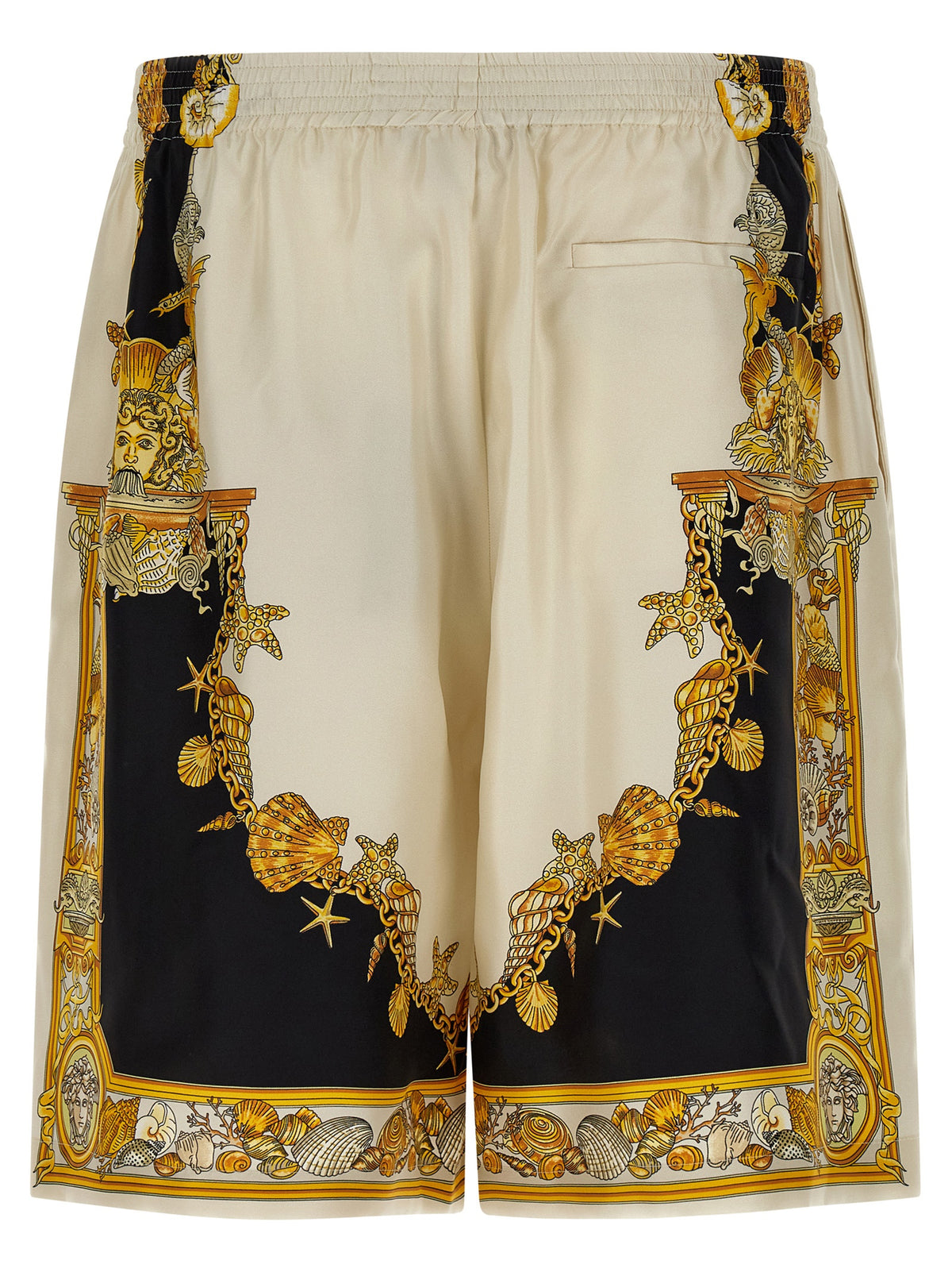 Multicolor Silk Bermuda Shorts
