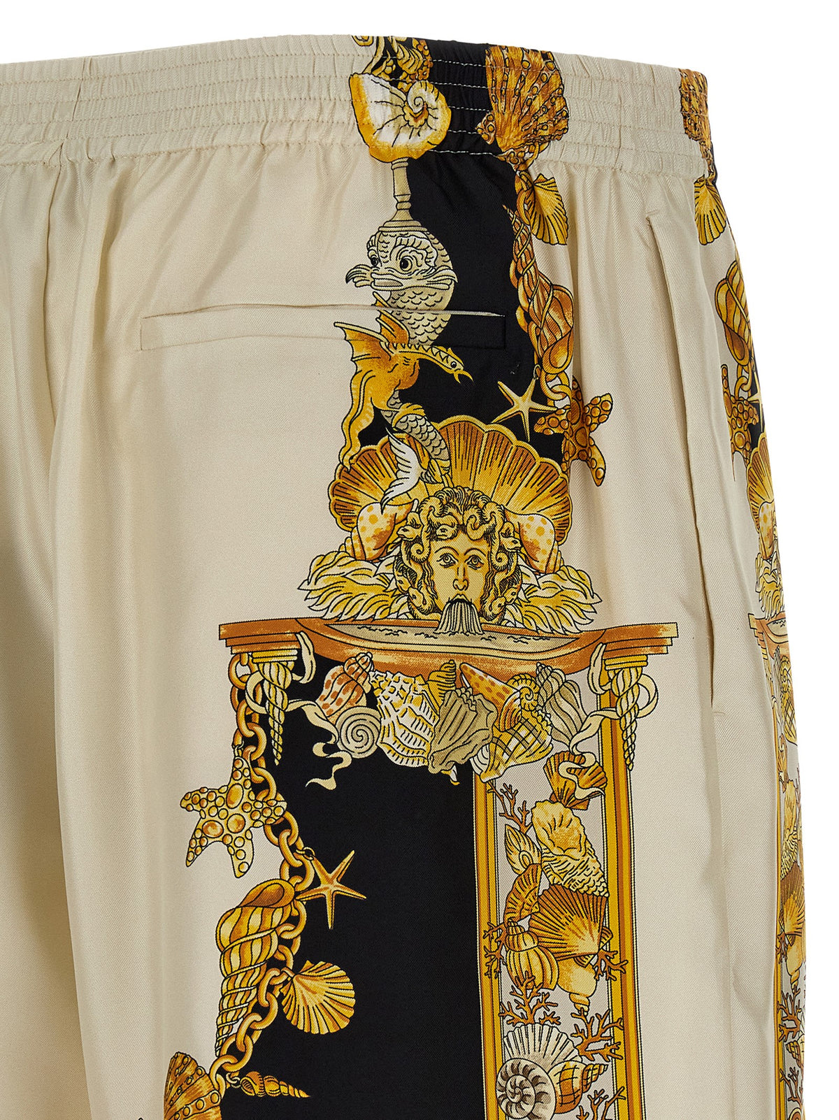 Multicolor Silk Bermuda Shorts