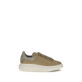 Beige Calf Leather Bos Taurus Platform Sneakers