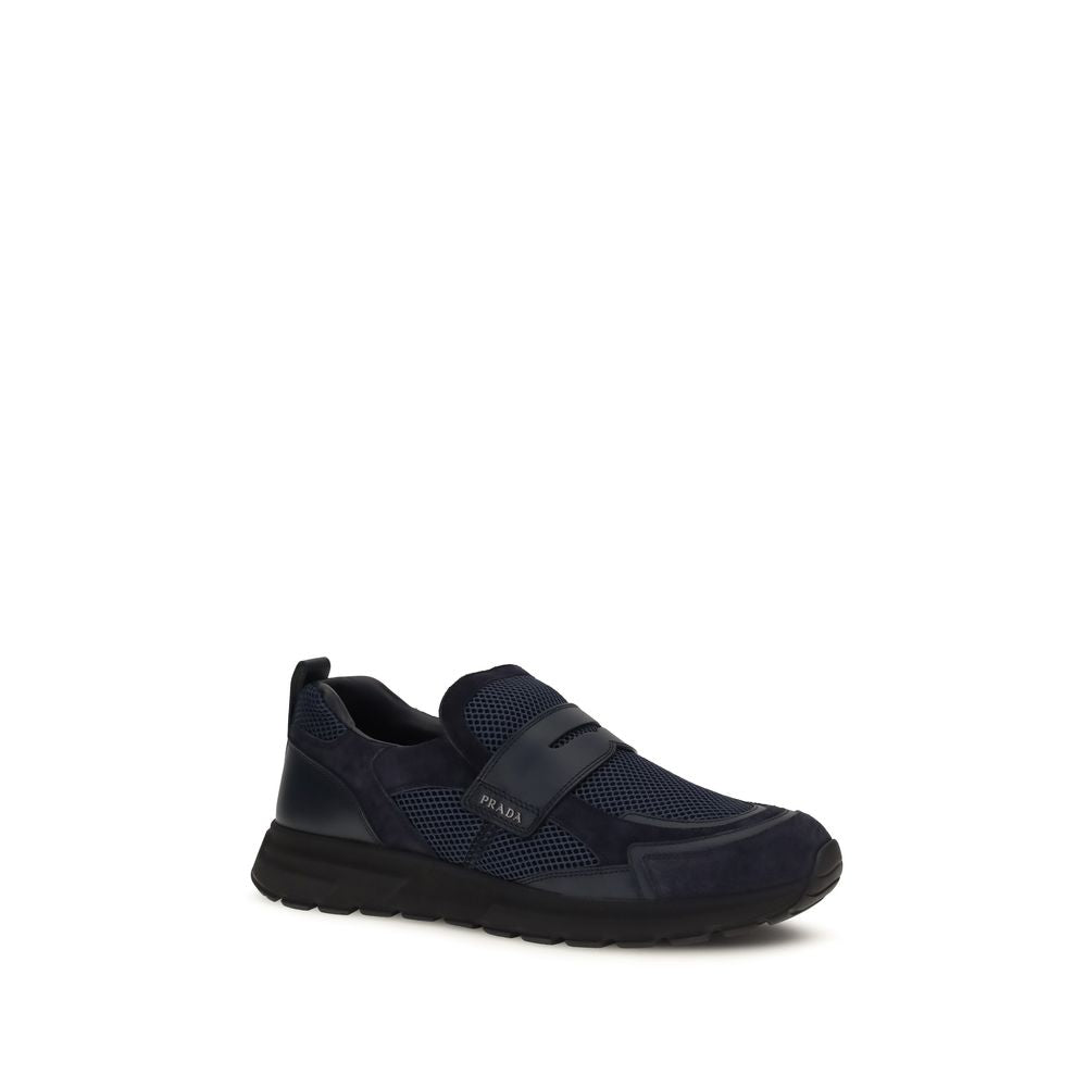 Blue Calf Leather Bos Taurus Athletic Sneakers