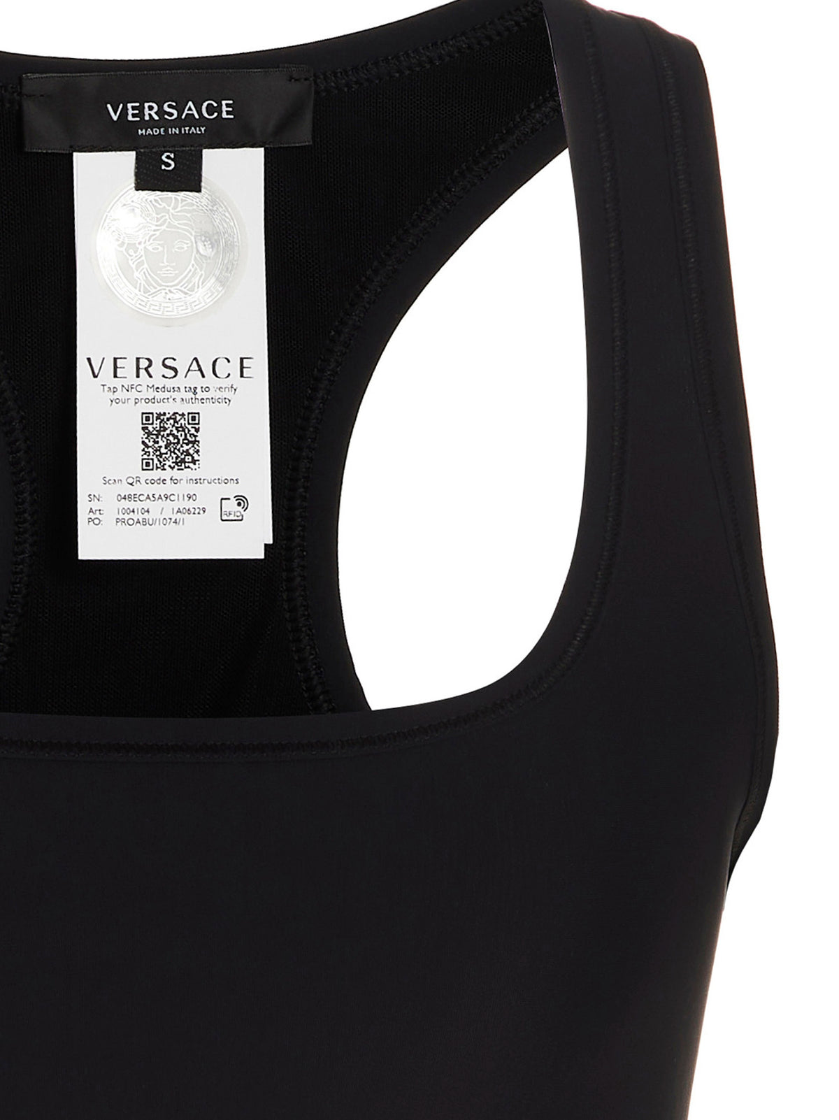 Black Polyamide Sport Bra