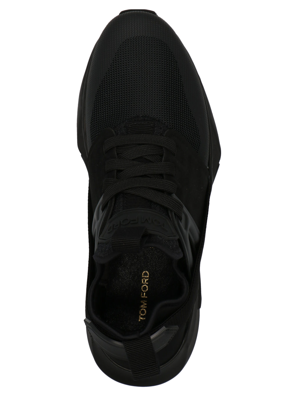 Black Polyethylene Athletic Sneakers