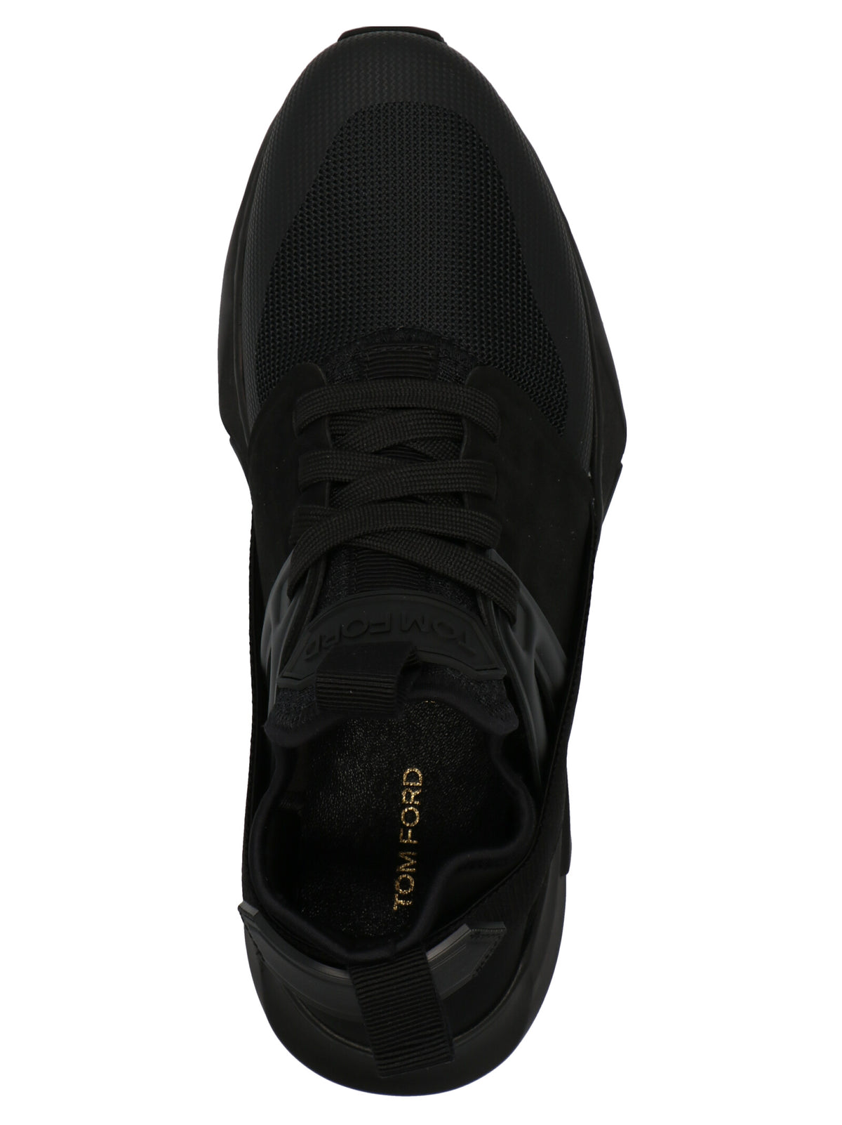 Black Polyethylene Athletic Sneakers