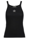 Black Cotton Sleeveles T-Shirt