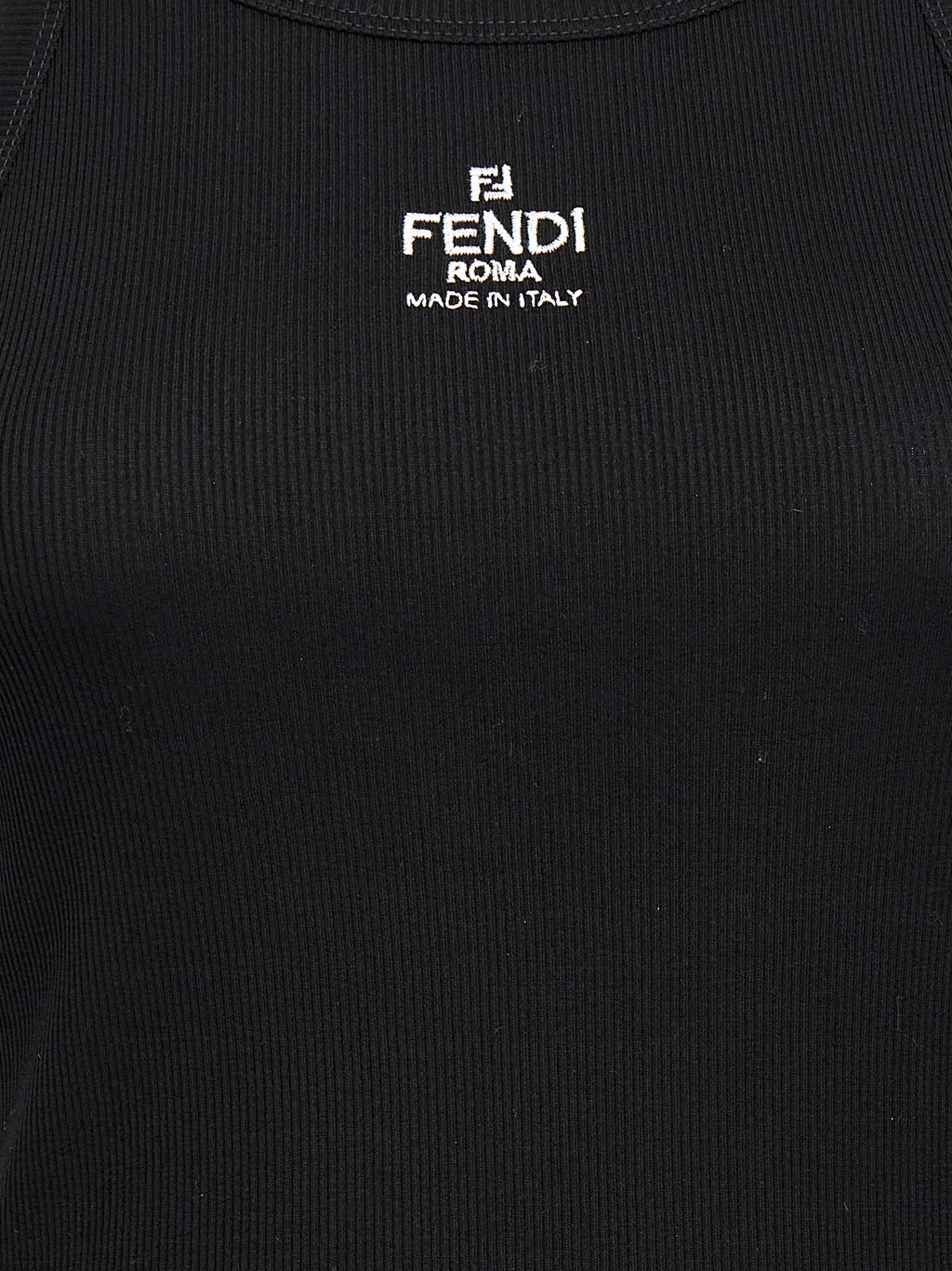 Black Cotton Sleeveles T-Shirt