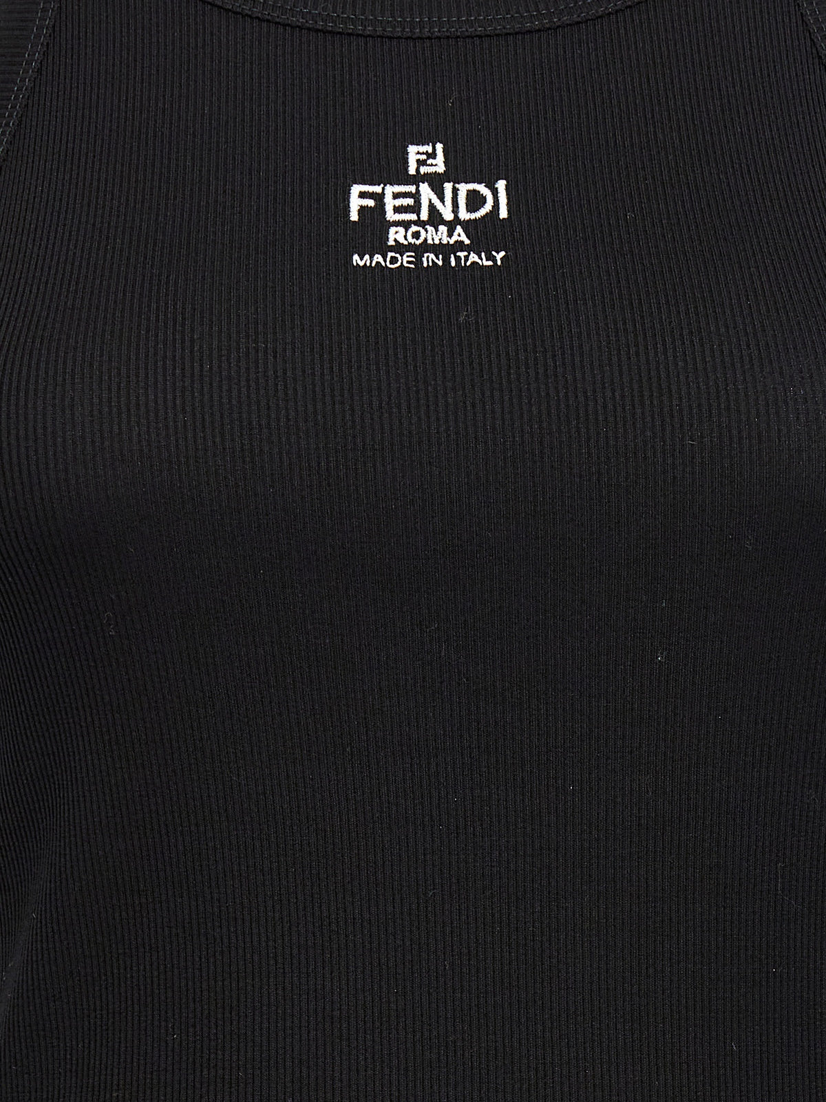 Black Cotton Sleeveles T-Shirt