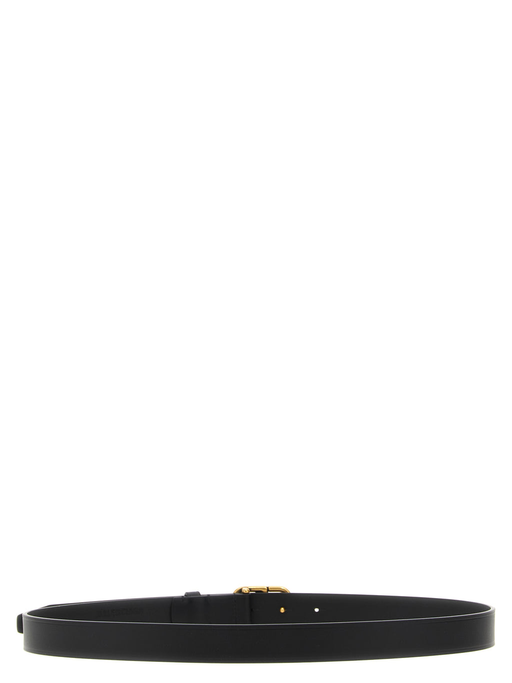 Black Calfskin Thin Belt