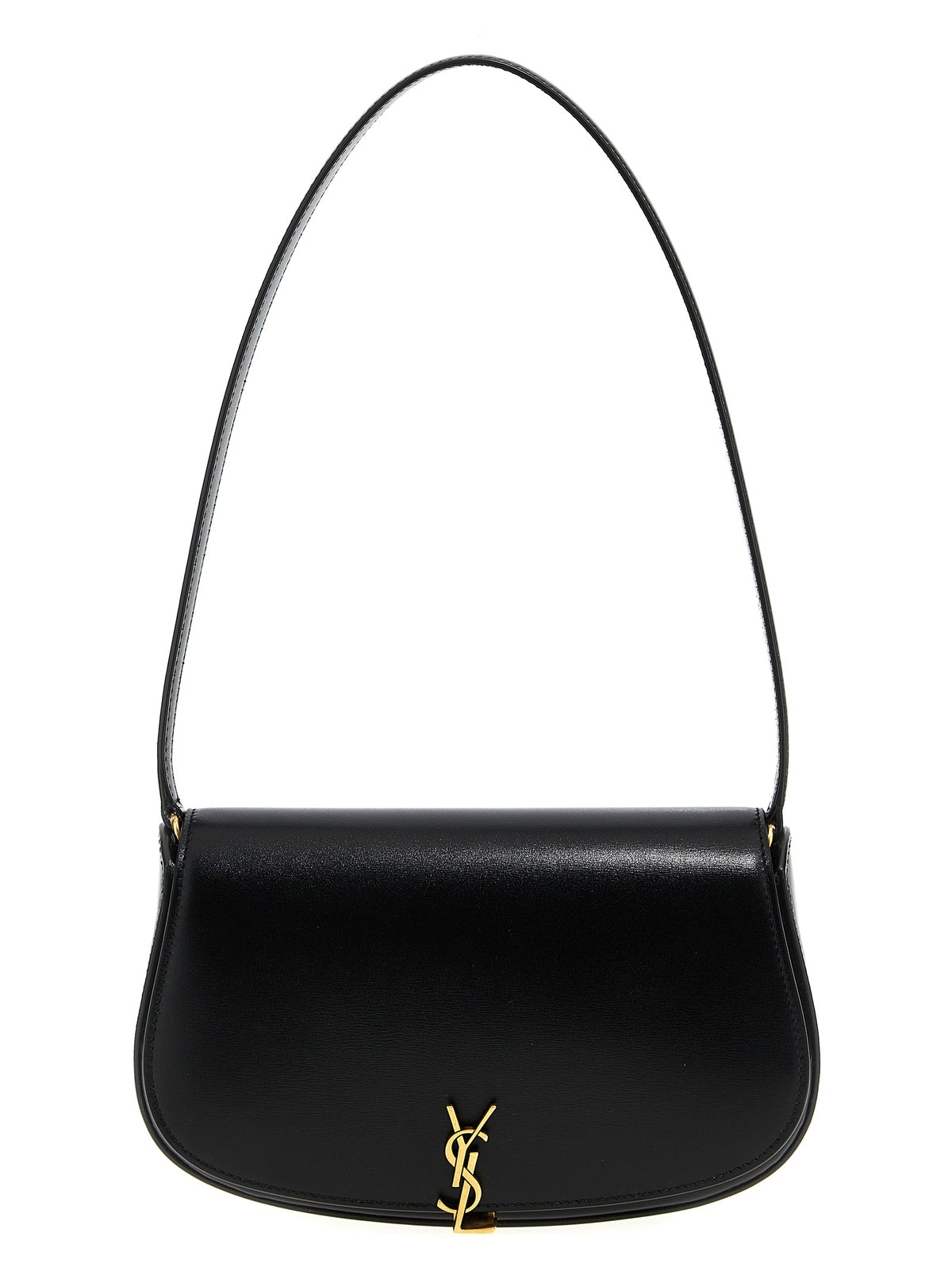 Black Calfskin Shoulder Bag