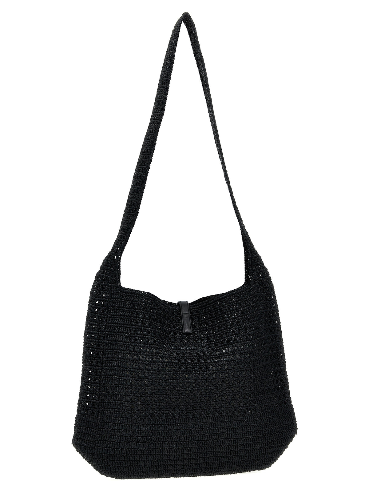 Black Raffia Tote Bag