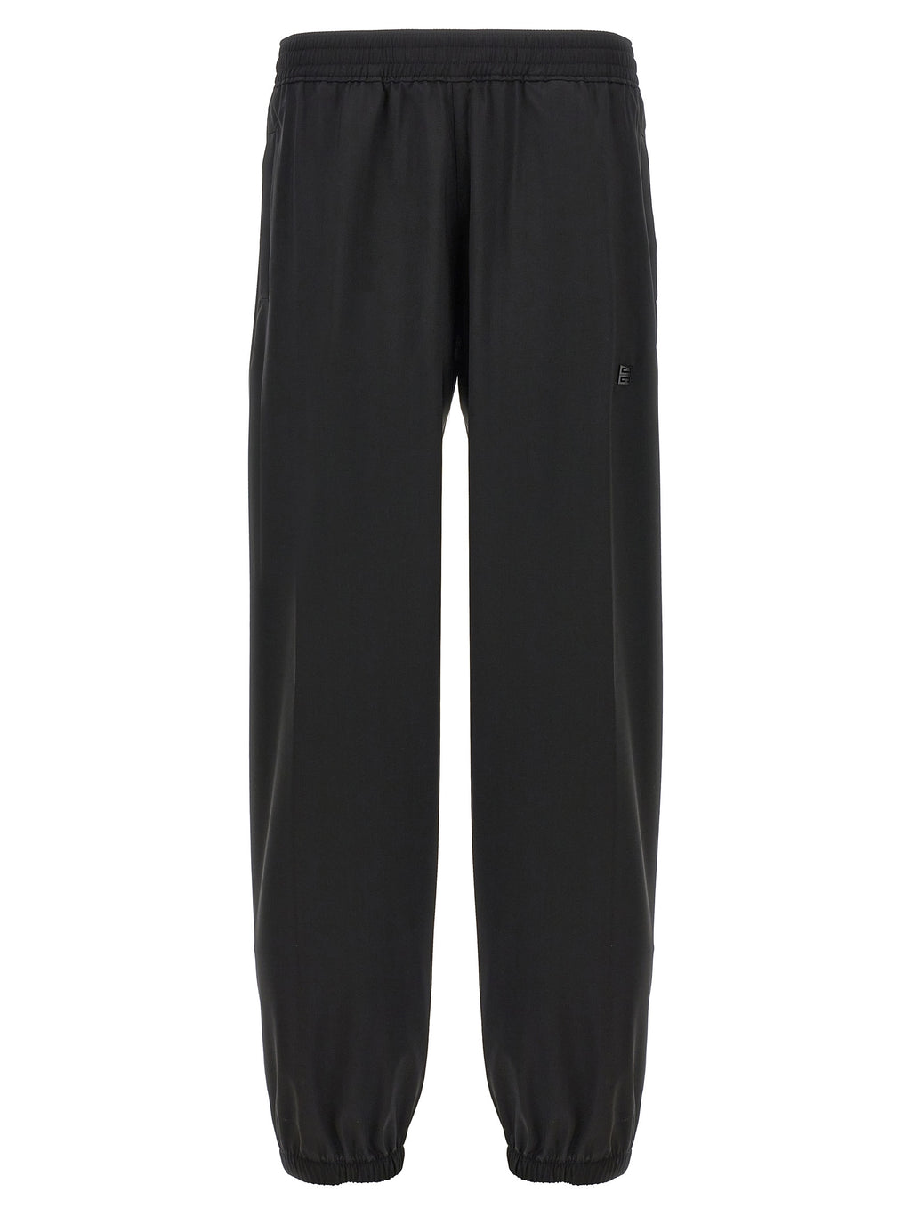 Black Virgin Wool Casual Pants