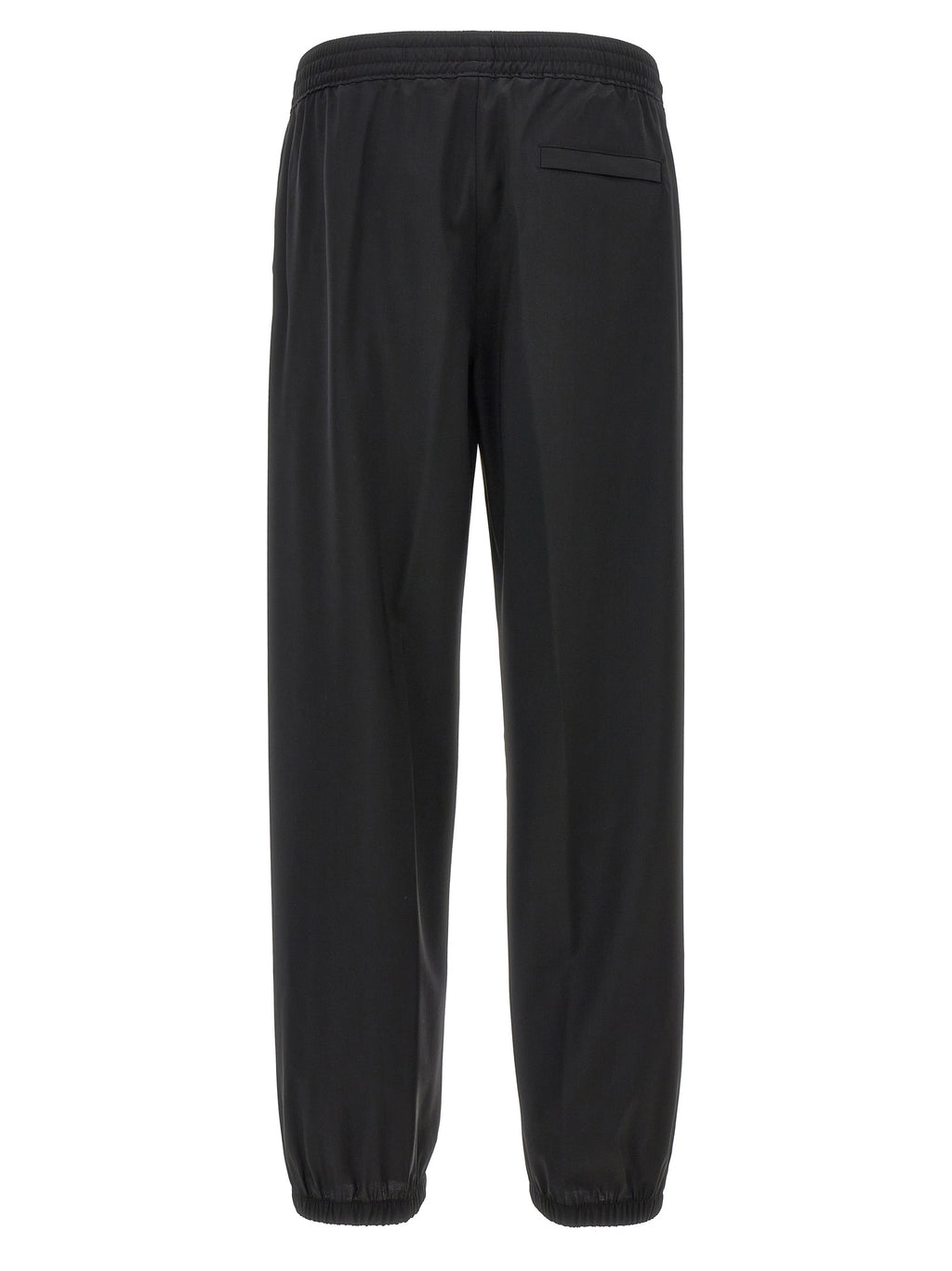 Black Virgin Wool Casual Pants
