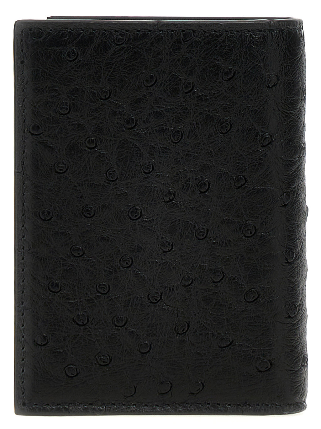Black Ostrich Skin Cardholder