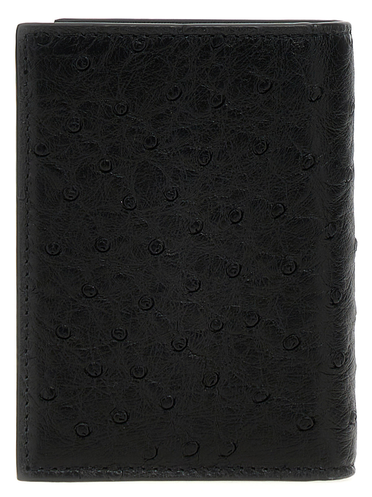 Black Ostrich Skin Cardholder
