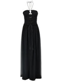 Black Silk Long Dress