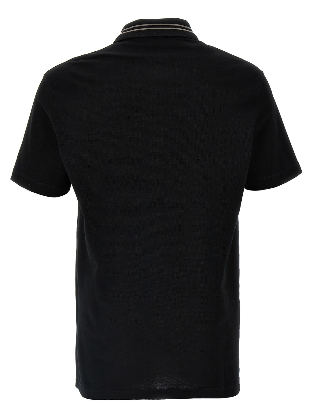 Black Cotton Polo Shirt