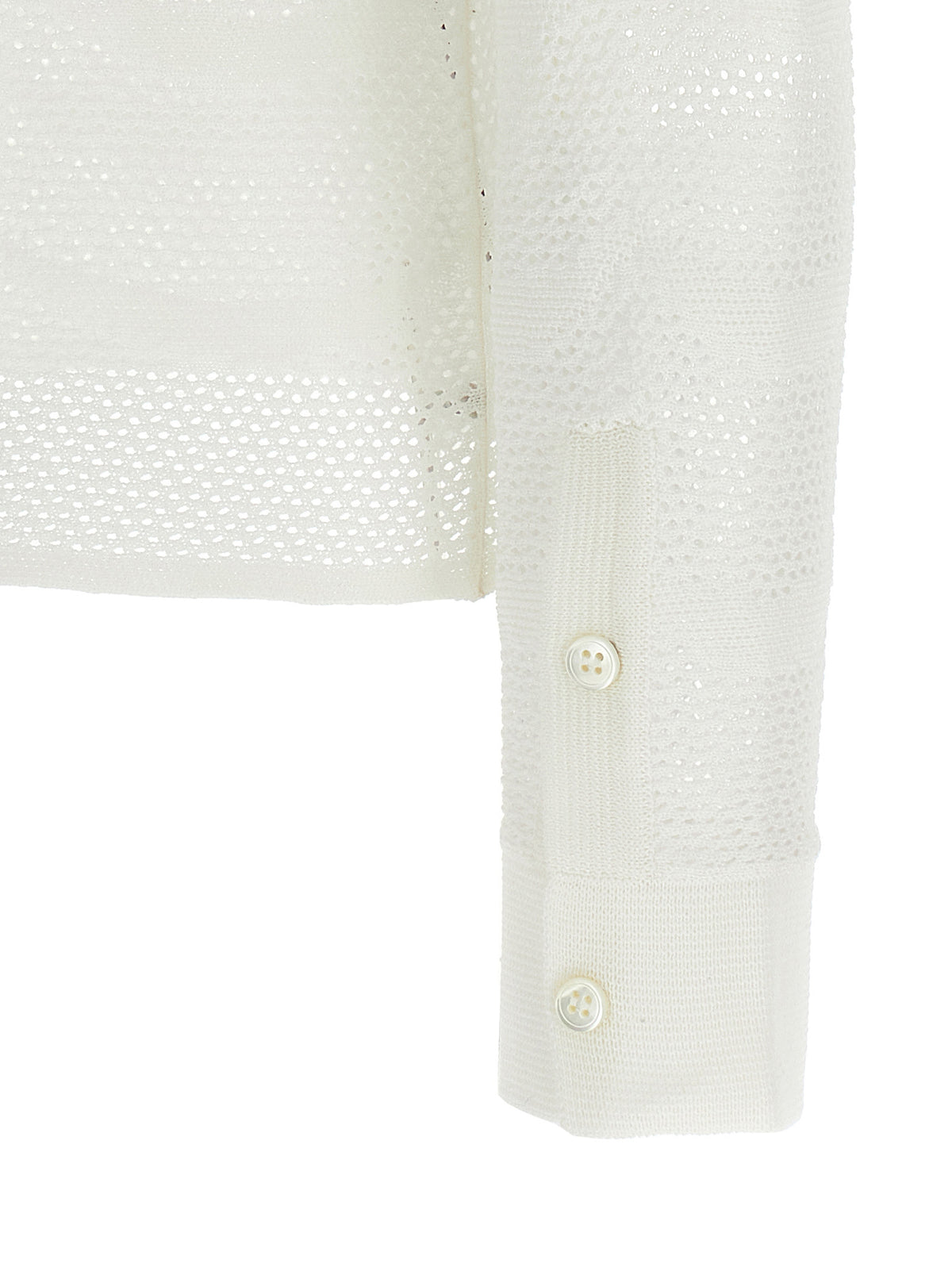 White Cotton Cardigan