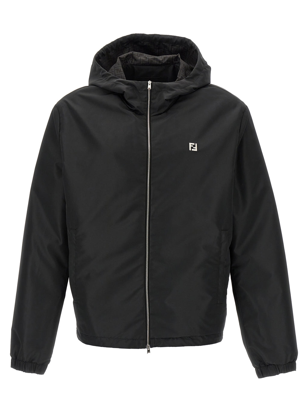 Black Polyester Shell Jacket