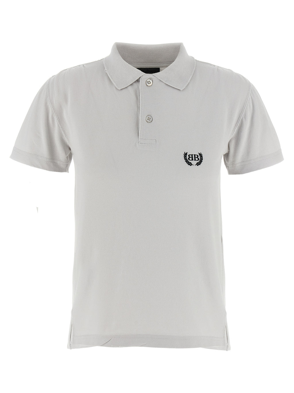 Gray Cotton Polo Shirt