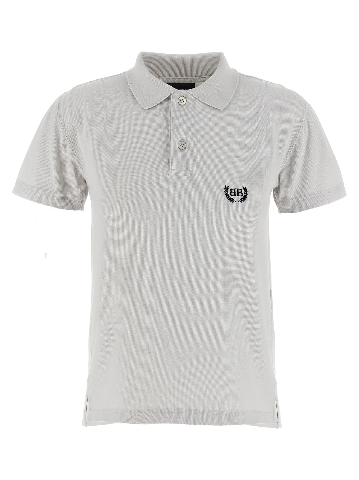 Gray Cotton Polo Shirt