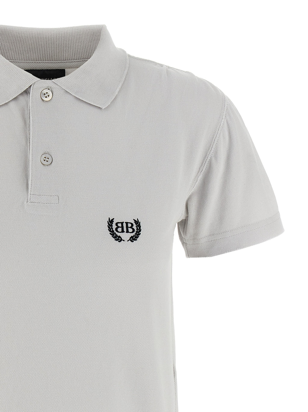 Gray Cotton Polo Shirt