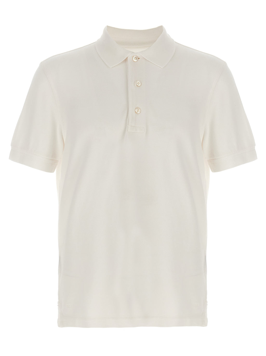 White Lyocell Polo Shirt