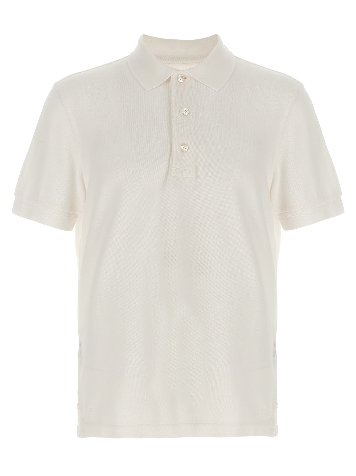 White Lyocell Polo Shirt