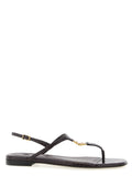 Purple Elastane Flat Sandals