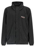 Black Polyester Shell Jacket