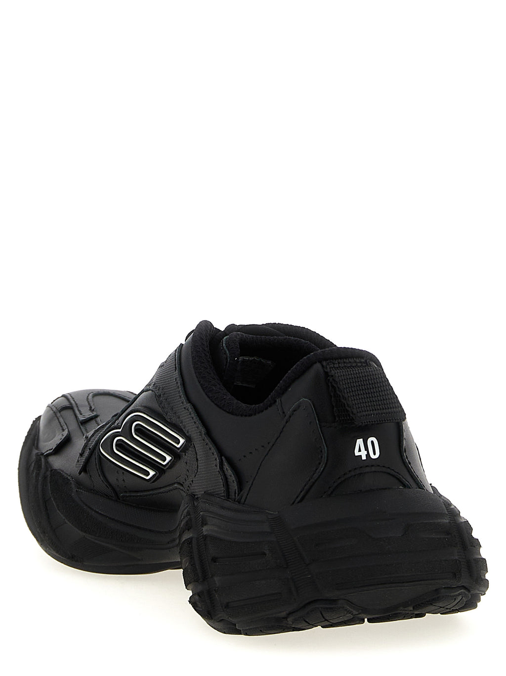 Black Calfskin Athletic Sneakers