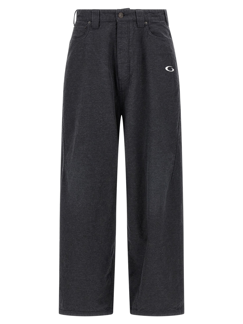 Gray Cotton Casual Pants