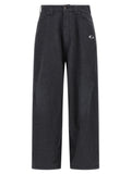 Gray Cotton Casual Pants