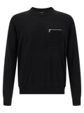 Black Virgin Wool Cardigan