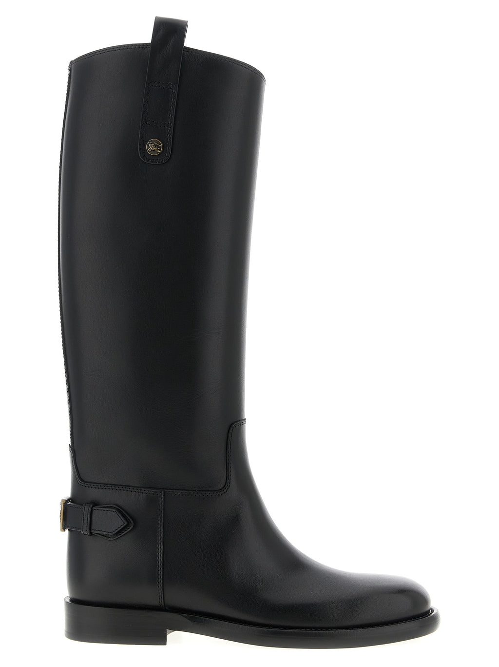 Black Calfskin Over The Knee