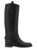 Black Calfskin Over The Knee