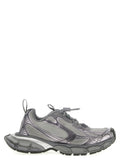 Gray Polyester Athletic Sneakers