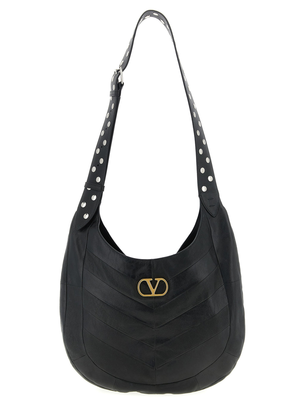 Black Lamb Leather Shoulder Bag