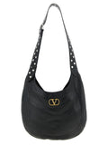 Black Lamb Leather Shoulder Bag