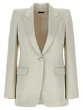 Beige Cotton Blazer